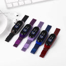 Relógio Digital Led Pulseira Magnética Touch Moda Casual