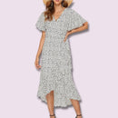 Vestido Midi Elegante Com Fenda