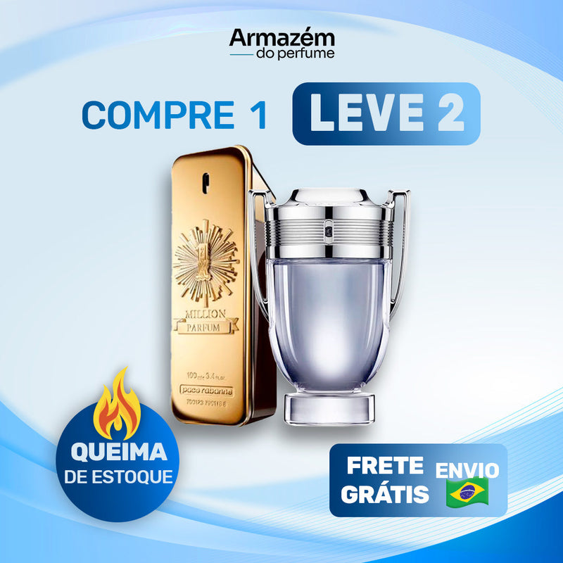 2 Perfumes Masculinos TESTER (100ml) - 1 Million | Invictus (5 Anos Armazém do Perfume)