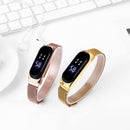 Relógio Digital Led Pulseira Magnética Touch Moda Casual