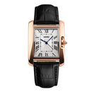 Relógio Feminino La Femme Skmei Quadrado Luxo Pulseira em Couro PU